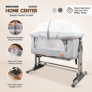 Babydoes Homecenter Bedside Baby Box – Light Grey
