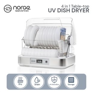 Norge 4in1 Table Top UV Dish Dryer Sterilizer 52 Liter – White