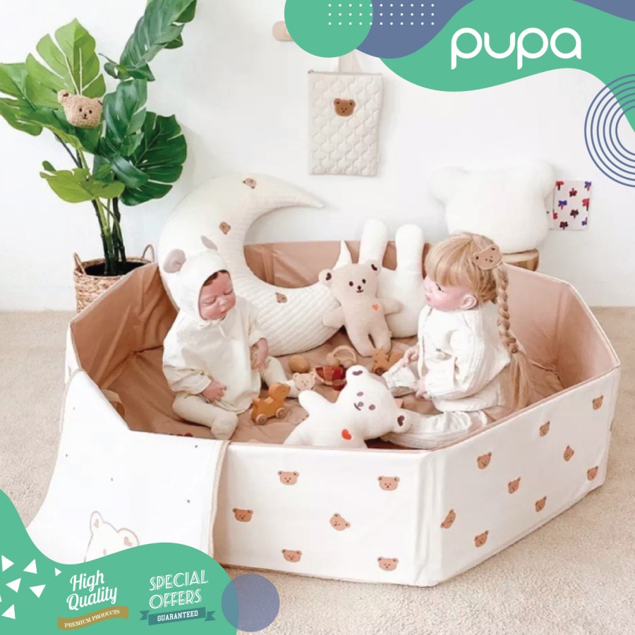 Kolam Bola Ball Pit Large – Putih Beruang (TIDAK TERMASUK BOLA)
