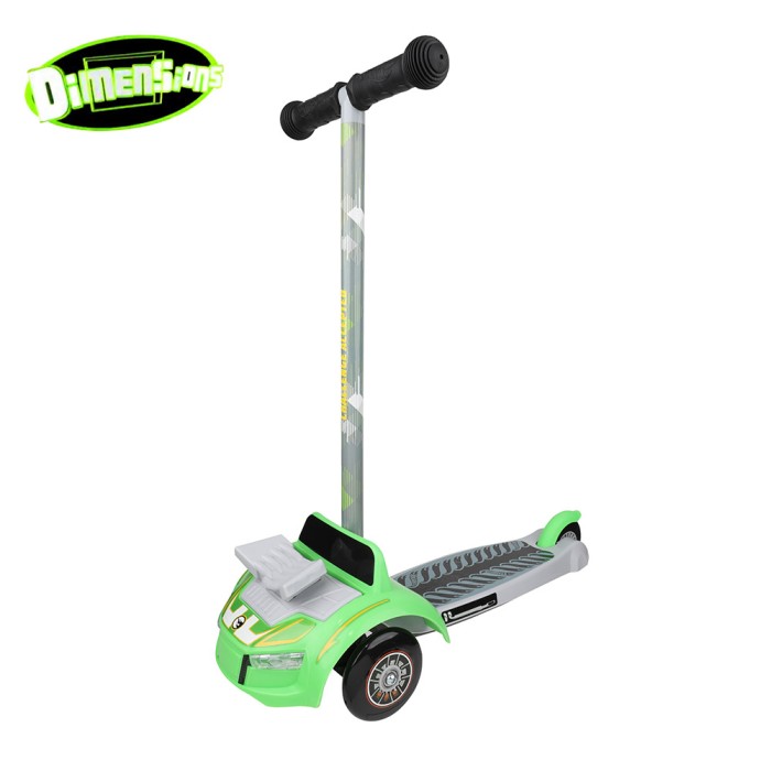 Dimensions Premium 3 Wheel Kids Scooter – Hotwheels Green