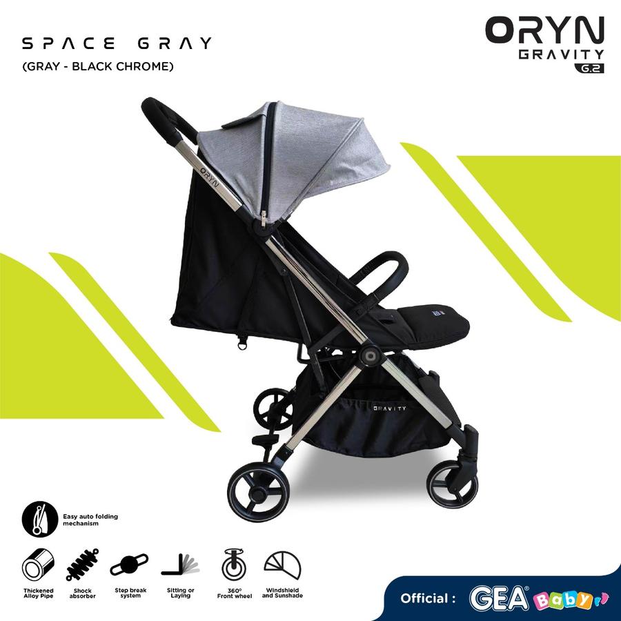 GEA Baby ORYN Gravity G2 Stroller (Premium) – Space Grey