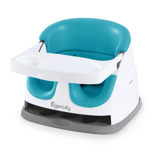 Ingenuity Baby Base 2-in-1 Booster Seat – Peacock Blue (Tanpa Tali Penyambung ke Kursi)