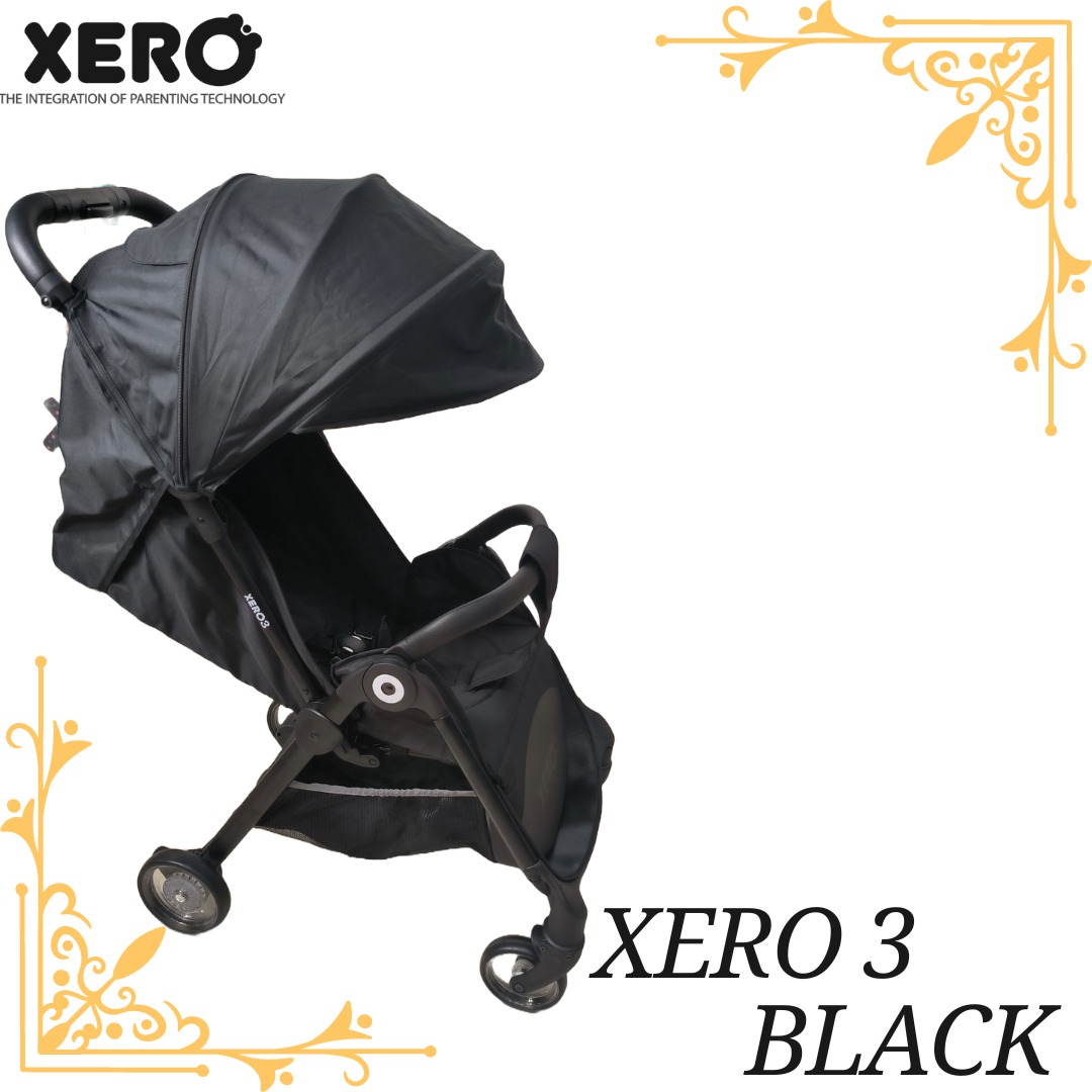 Xero 3 Auto Fold Stroller – Black (DISKON KONDISI)