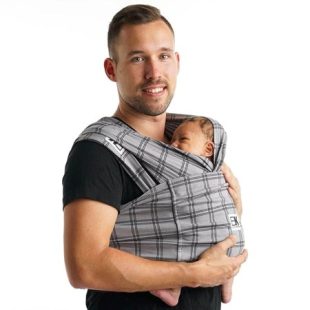 Baby K’tan Print Plaid Grey – M