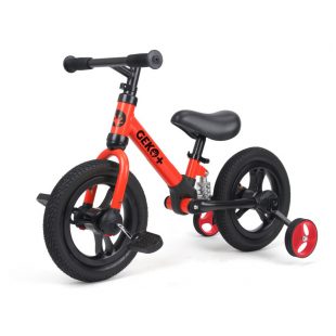 Geko Plus 4in1 Kids Balance Bike 12 inch – Red