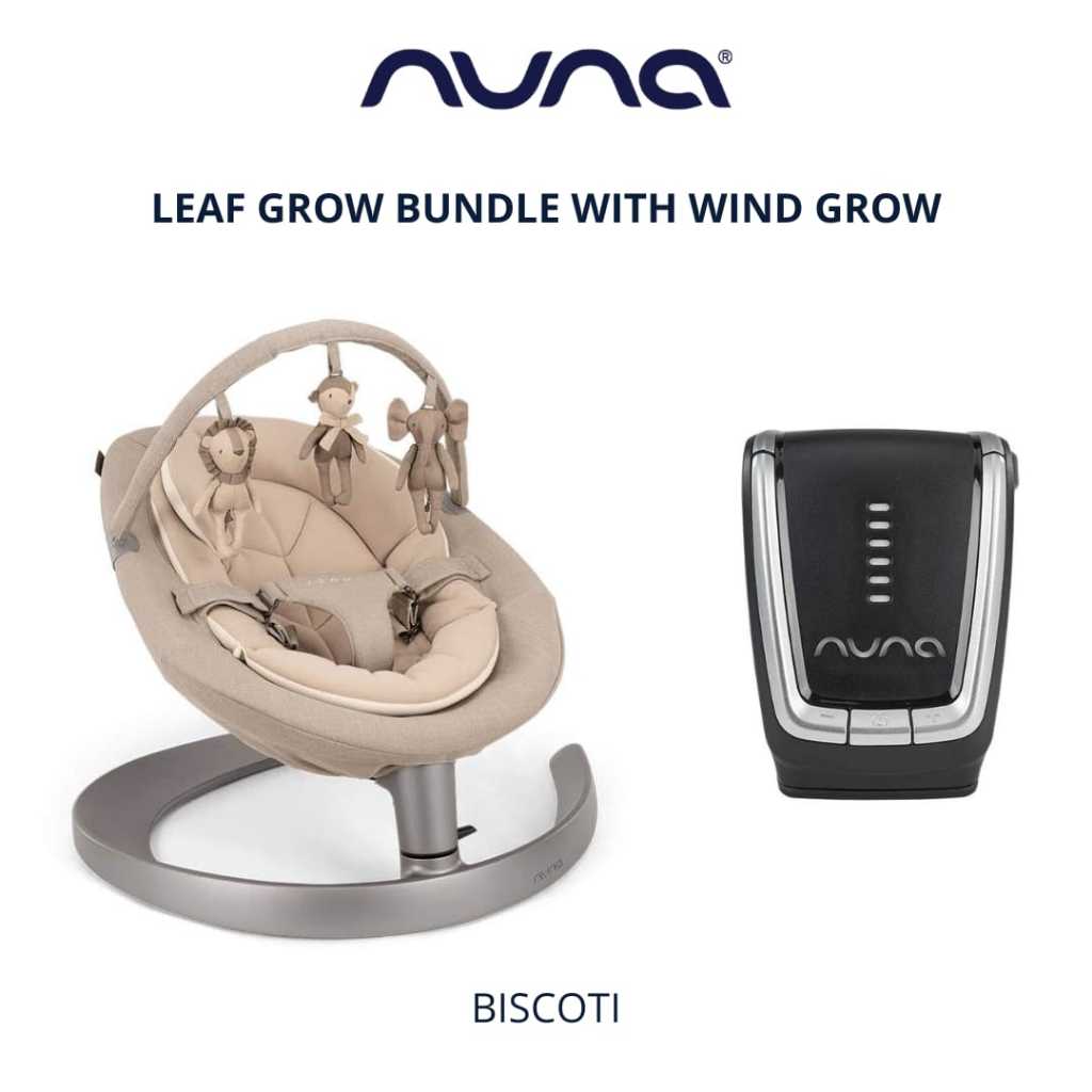Nuna Leaf Grow – Biscotti (Include Toybar) + Nuna Wind