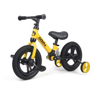 Geko Plus 4in1 Kids Balance Bike 12 inch – Yellow