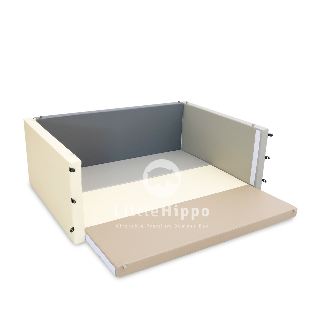 Lumba Little Hippo Bumperbed – French Grey