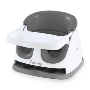 Ingenuity Baby Base 2-in-1 Booster Seat – Slate (Tanpa Tali Penyambung ke Kursi)