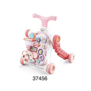 Right Start 5 in 1 Musical Activity Push Walker – Pink (TANPA Ring Basket)
