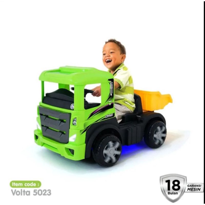 Volta Dino Mega Truck Mobil Aki – Green