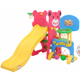 Labeille Panda Slide with Football & Basketball – Red